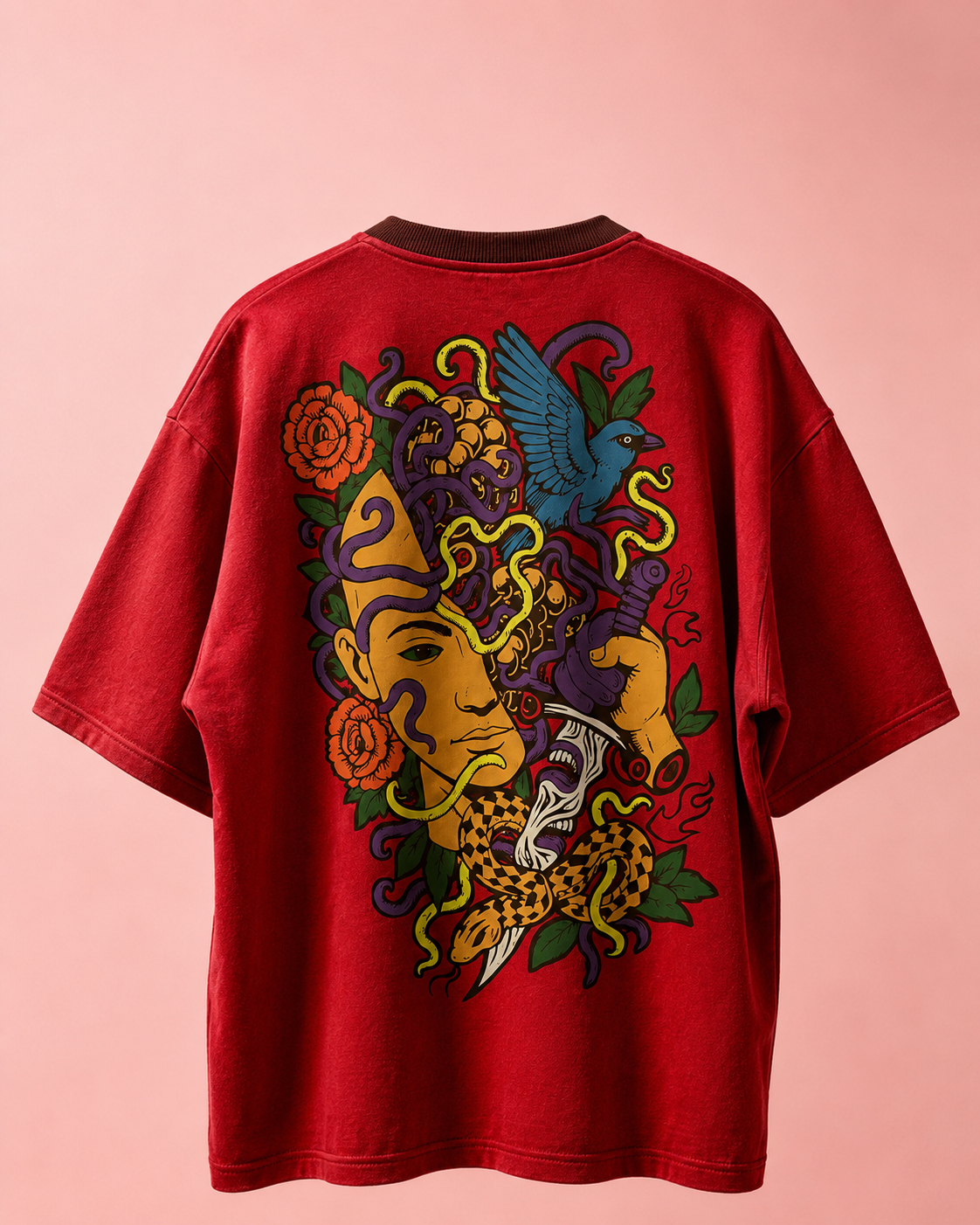 Mythic Medusa Graphic Oversized T-Shirt – Premium Streetwear Edition
