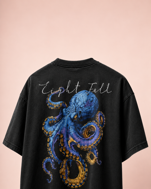 Depth Fall Octopus Graphic Oversized T-Shirt – Premium Streetwear Edition