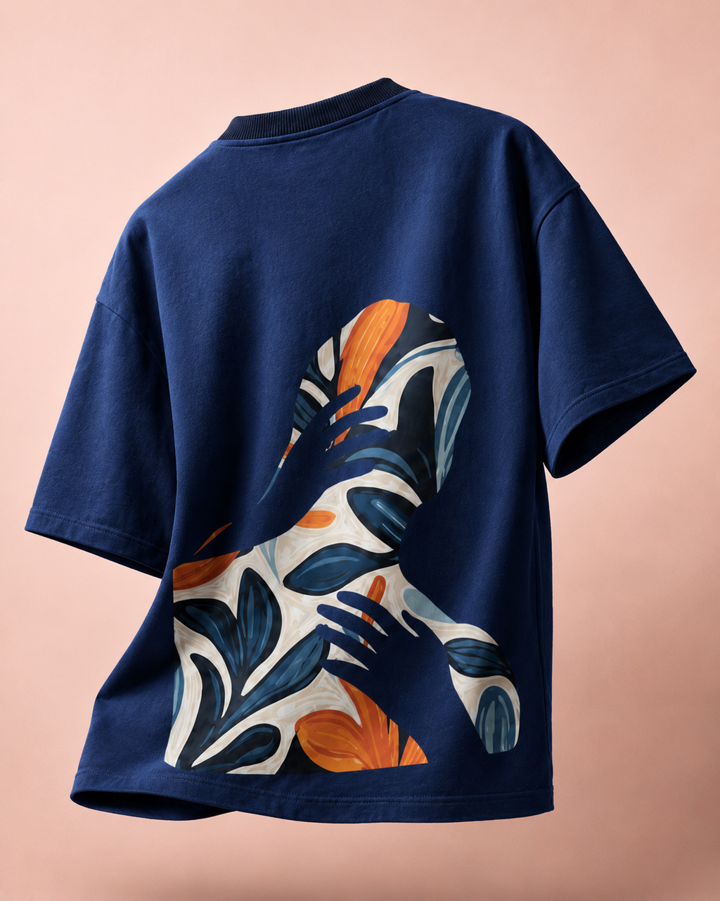 Resonate Abstract Silhouette Oversized T-Shirt – Premium Cotton Graphic Tee