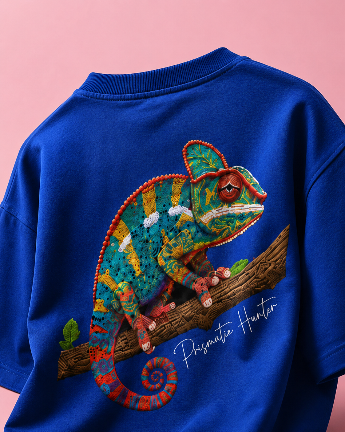 Prismatic Hunter Chameleon Graphic Oversized T-Shirt – Premium Streetwear Edition